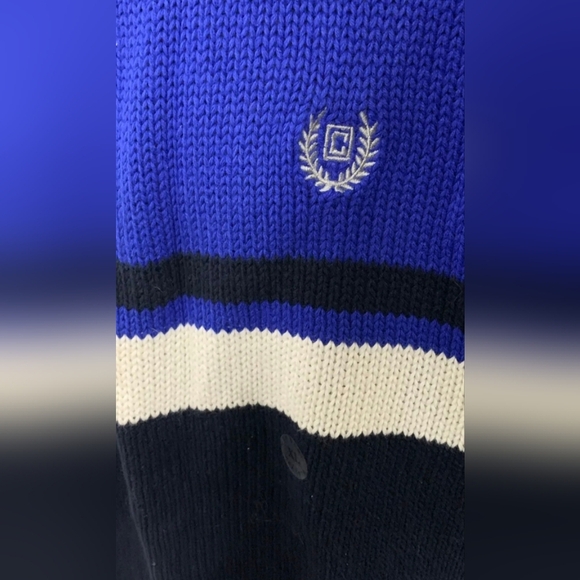 Chaps Men's Navy and Royal Blue Zip-Up Sweater Size XL NWT MSRP $69.50 - Picture 3 of 6